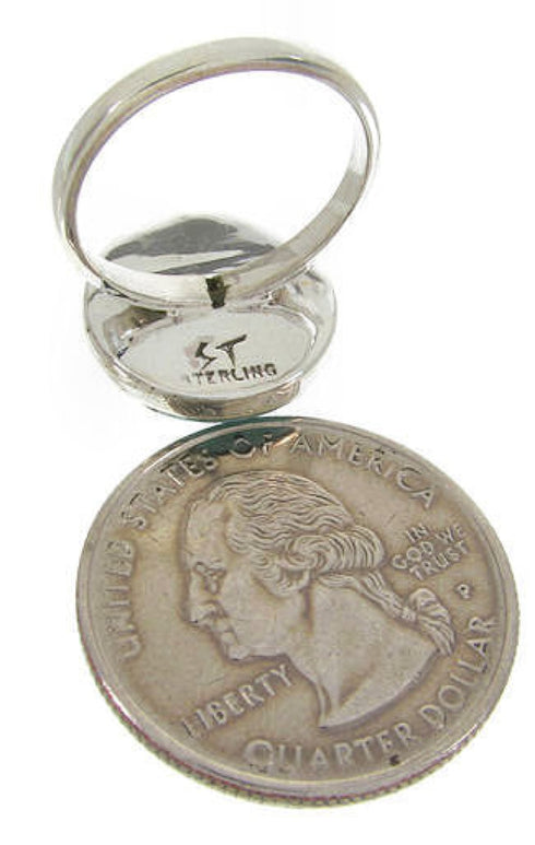 Silver Turquoise Southwest Jewelry Ring Size 5-3/4 YS63380