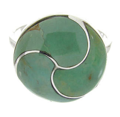Silver And Turquoise Southwest Jewelry Ring Size 8-1/4 YS63384