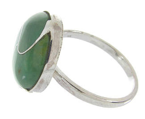 Silver And Turquoise Southwest Jewelry Ring Size 8-1/4 YS63384