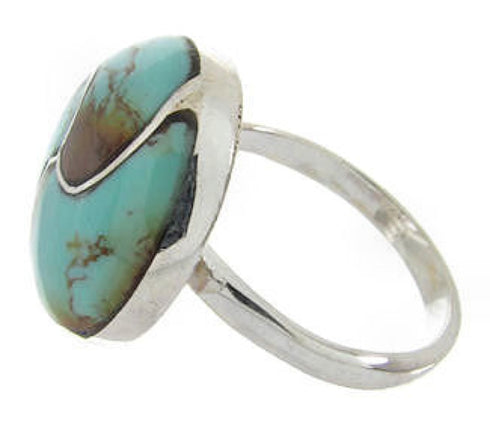 Turquoise Silver Southwest Jewelry Ring Size 4-3/4 YS63385