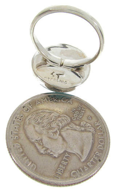 Turquoise Silver Southwest Jewelry Ring Size 4-3/4 YS63385