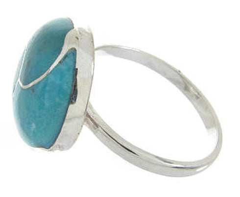 Turquoise Southwest Sterling Silver Jewelry Ring Size 4-3/4 YS63405