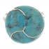 Southwestern Sterling Silver Turquoise Jewelry Ring Size 6-1/4 AX87673