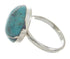 Southwestern Sterling Silver Turquoise Jewelry Ring Size 6-1/4 AX87673