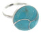Turquoise Inlay Silver Jewelry Ring Size 4-1/2 AX87674