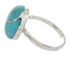 Turquoise Inlay Silver Jewelry Ring Size 4-1/2 AX87674