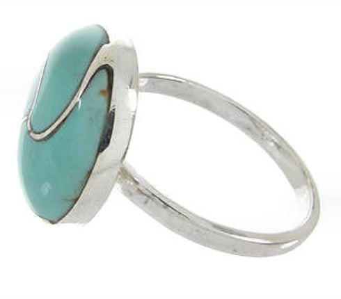 Turquoise Sterling Silver Southwest Ring Size 7-1/2 YS63468