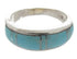 Sterling Silver And Turquoise Inlay Ring Size 5-3/4  DW62923