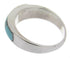 Sterling Silver And Turquoise Inlay Ring Size 5-3/4  DW62923