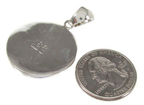 Multicolor Native American Village Design Silver Pendant YS63119