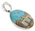 Multicolor Silver Native American Village Design Pendant YS63122