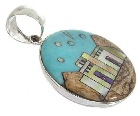 Multicolor Silver Jewelry Native American Design Pendant YS63124
