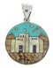 Multicolor Jewelry Native American Village Design Pendant YS63125