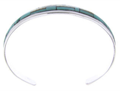 Silver Multicolor Native American Village Design Cuff Bracelet YS66683