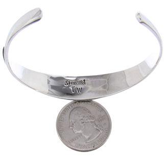 Sterling Silver Native American Village Design Multicolor Cuff Bracelet YS66686