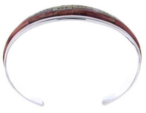 Silver Multicolor Native American Design Cuff Bracelet YS66679