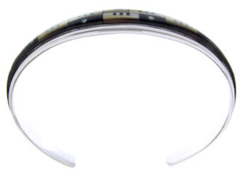 Multicolor Silver Native American Design Cuff Bracelet YS66670