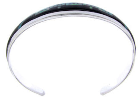 Multicolor Silver Native American Village Design Cuff Bracelet YS66673