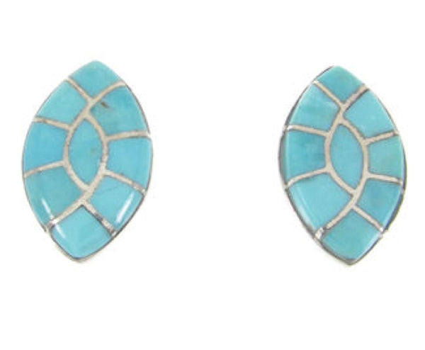 Authentic Sterling Silver And Turquoise Jewelry Post Earrings RS46435