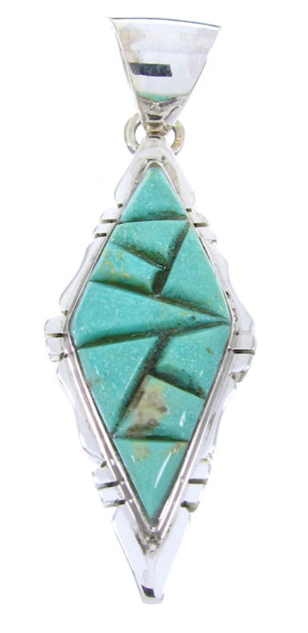 Genuine Sterling Silver Turquoise Pendant JW66330