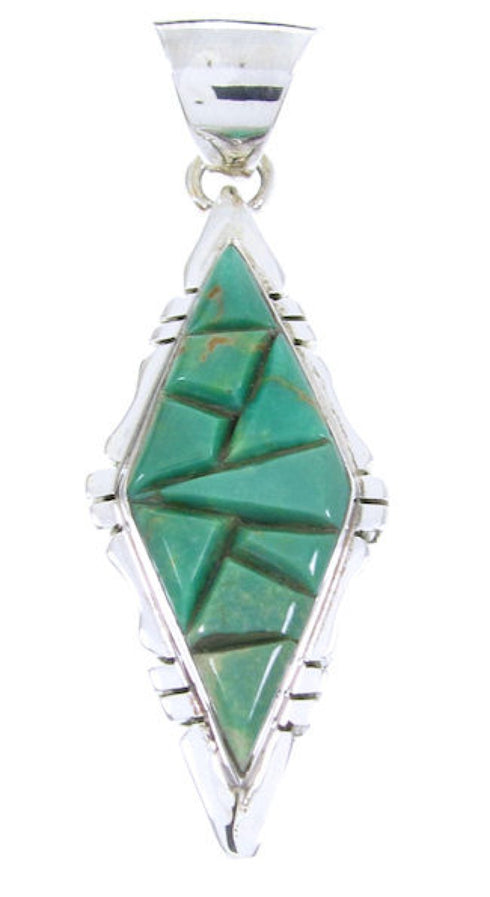 Sterling Silver Southwest Turquoise Pendant JW66358