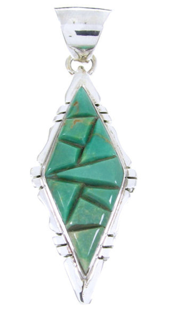 Sterling Silver Southwest Turquoise Pendant JW66358
