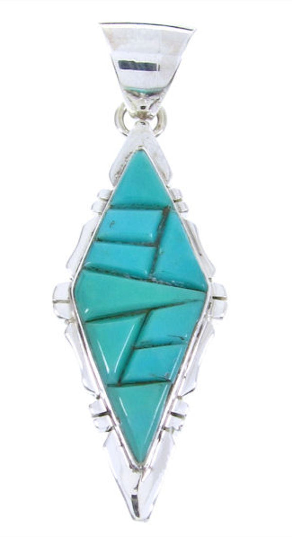 Sterling Silver Turquoise Southwestern Pendant JW66395