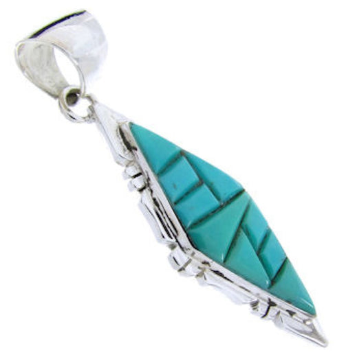 Sterling Silver Turquoise Southwestern Pendant JW66395