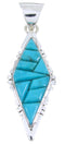 Turquoise Pendant Sterling Silver Southwest Jewelry JW66398