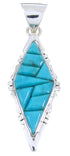 Turquoise Pendant Sterling Silver Southwest Jewelry JW66398