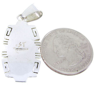 Turquoise Jet Sterling Silver Pendant JW66021