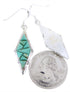 Silver Turquoise Hook Earrings Jewelry JW66466