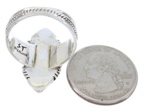 Southwestern Turquoise Inlay Jewelry Ring Size 6-3/4 BW66781