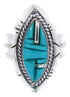 Silver And Turquoise Inlay Jewelry Ring Size 5-1/4 BW66990