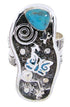 Silver Southwest Jewelry Turquoise Butterfly Ring Size 6-1/2 MW66852