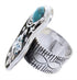 Silver Southwest Jewelry Turquoise Butterfly Ring Size 6-1/2 MW66852