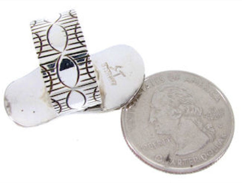 Turquoise Butterfly Silver Southwestern Ring Size 7-3/4 MW66866