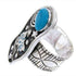 Turquoise Butterfly Silver Southwestern Ring Size 5-3/4 MW66873