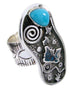Turquoise Butterfly Southwestern Silver Ring Size 7 MW66890