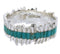 Sterling Jewelry Turquoise Southwest Band Ring Size 5-3/4 MW66833
