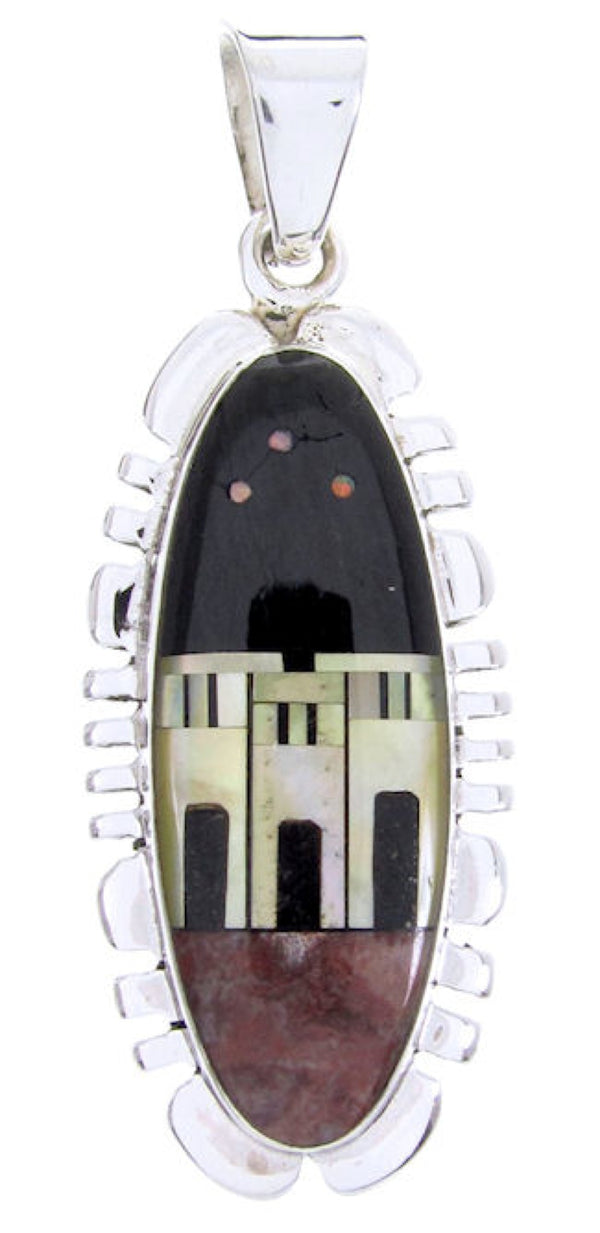 Multicolor Native American Village Design Jewelry Pendant YS67087