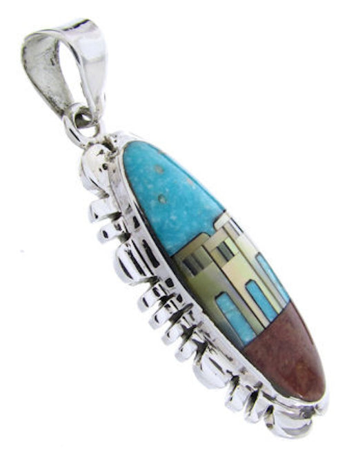 Multicolor Native American Village Design Jewelry Pendant YS67085