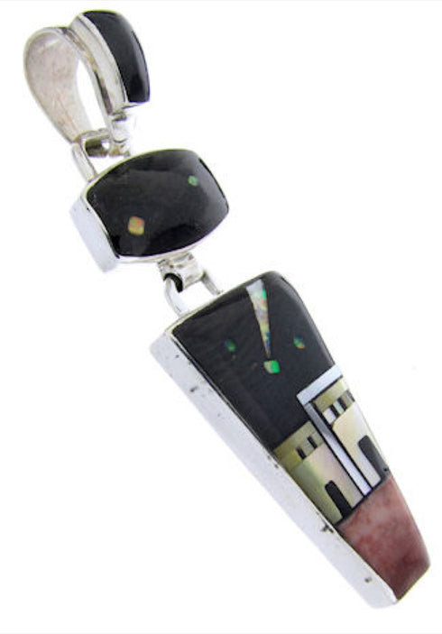 Multicolor Native American Design Silver Jewelry Pendant YS67099