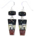 Sterling Silver Multicolor Native American Design Earrings YS67100
