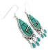 Southwest Turquoise Sterling Silver Jewelry Hook Earrings MW66572