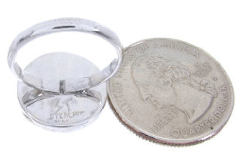 Silver And Turquoise Inlay Southwest Jewelry Ring Size 4-3/4 YS63444