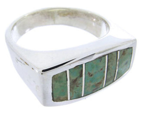 Sterling Silver Southwestern Turquoise Ring Size 5-1/2 IS68219