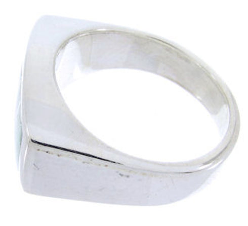 Sterling Silver Southwestern Turquoise Ring Size 5-1/2 IS68219