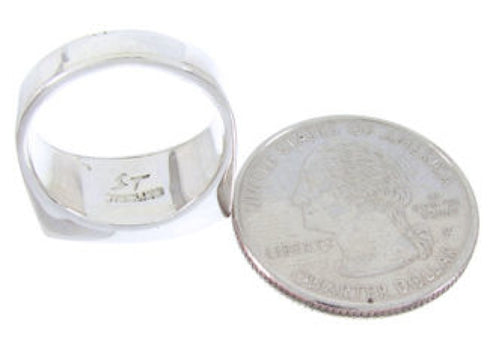 Turquoise Jewelry Southwest Sterling Silver Ring Size 6-1/2 IS68227