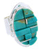 Sterling Silver And Turquoise Jewelry Inlay Ring Size 6 YS68833